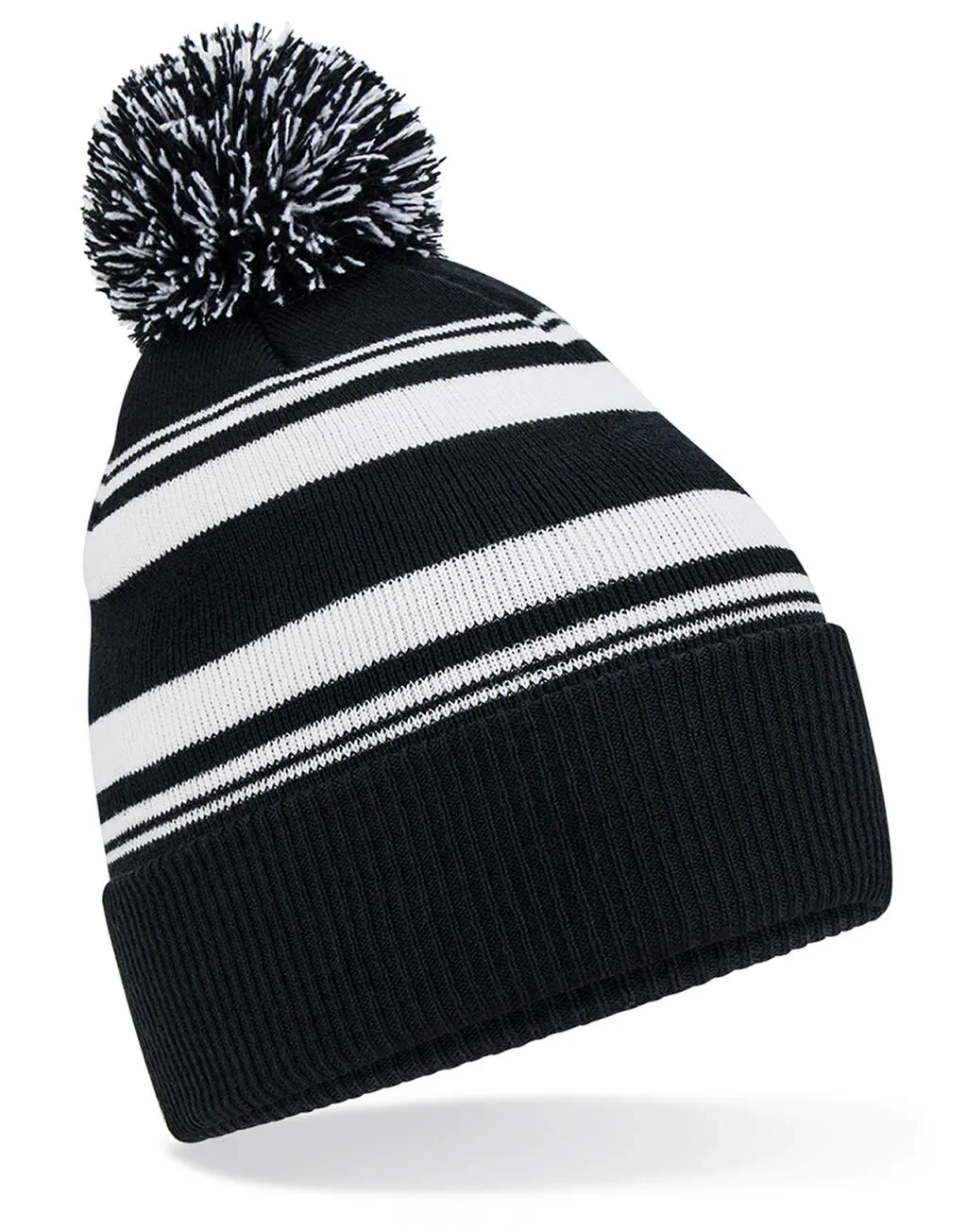 Striped Fan Beanie
