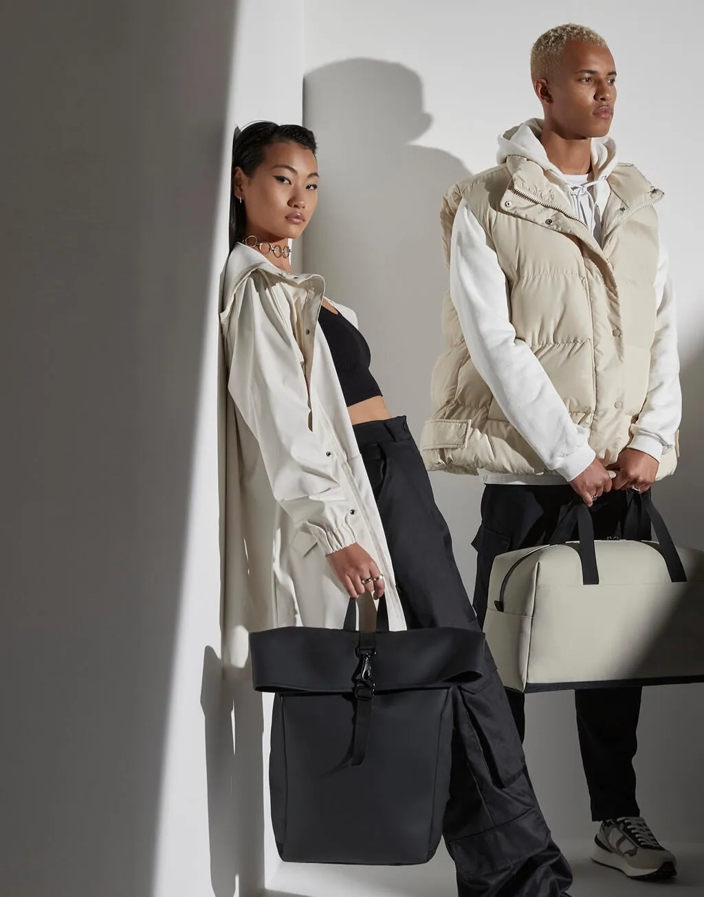 Matte PU Rolltop Backpack