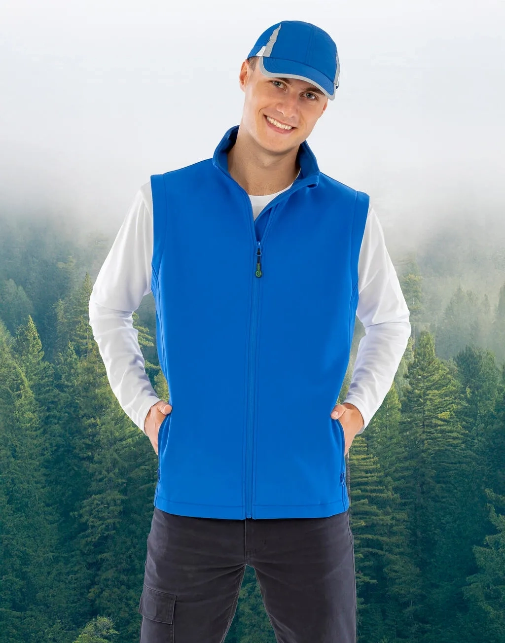 Men's Recycled 2-Layer Printable Softshell B/W