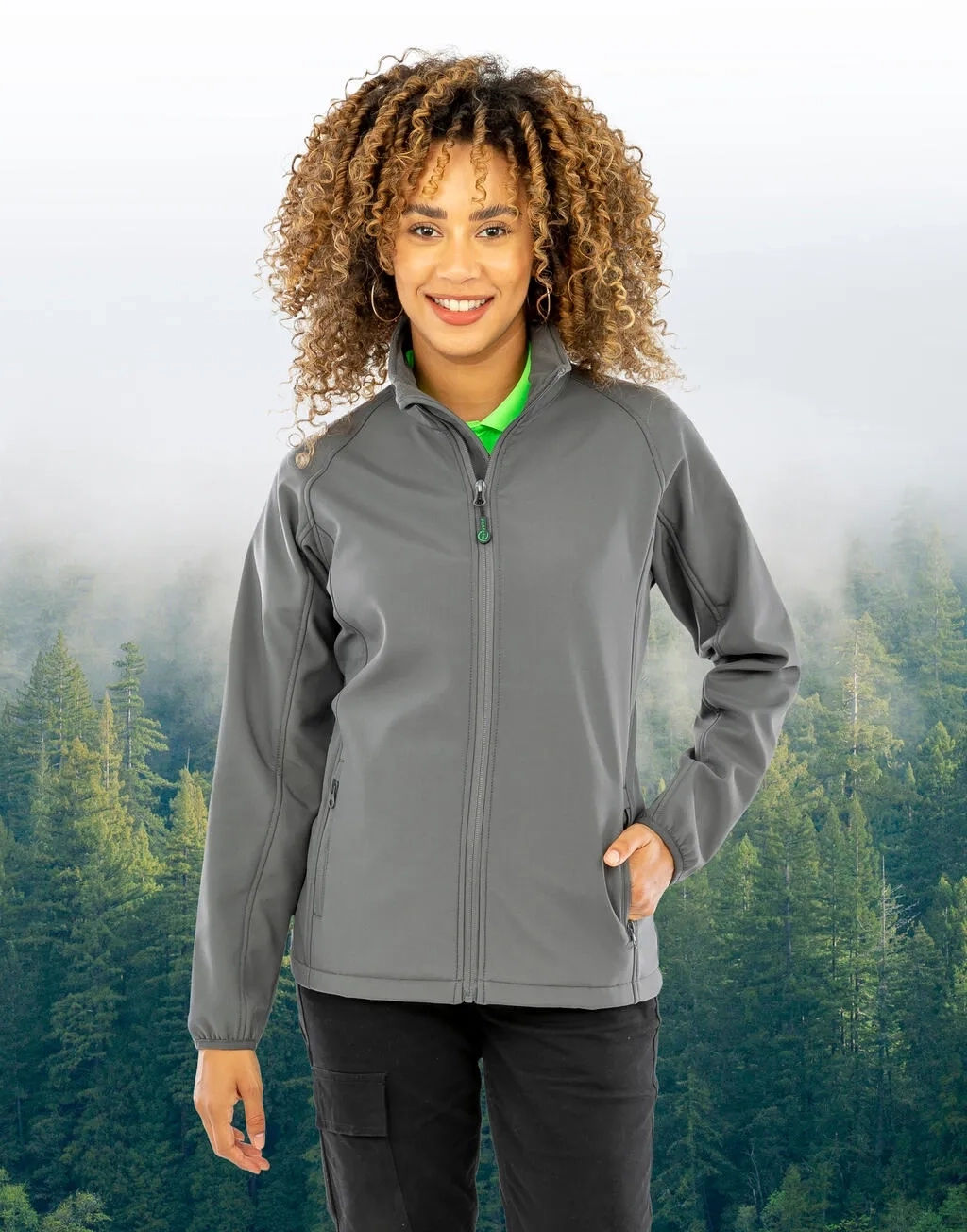 Women's Recycled 2-Layer Printable Softshell Jkt