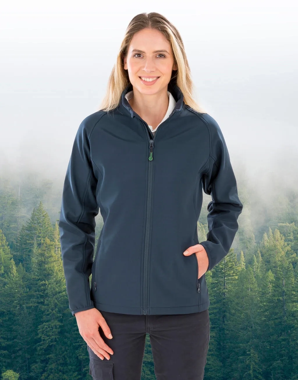 Women's Recycled 2-Layer Printable Softshell Jkt