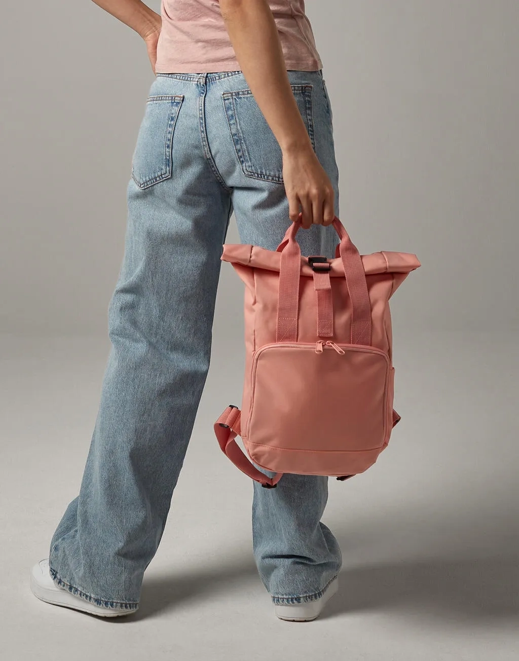 Recycled Mini Twin Handle Roll-Top Backpack