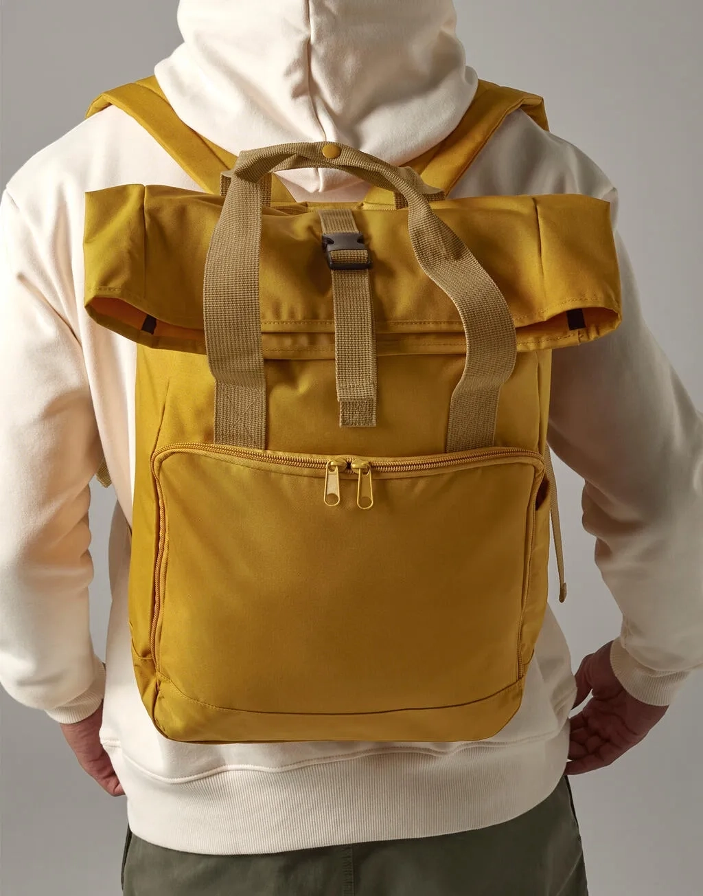 Recycled Twin Handle Roll-Top Laptop Backpack