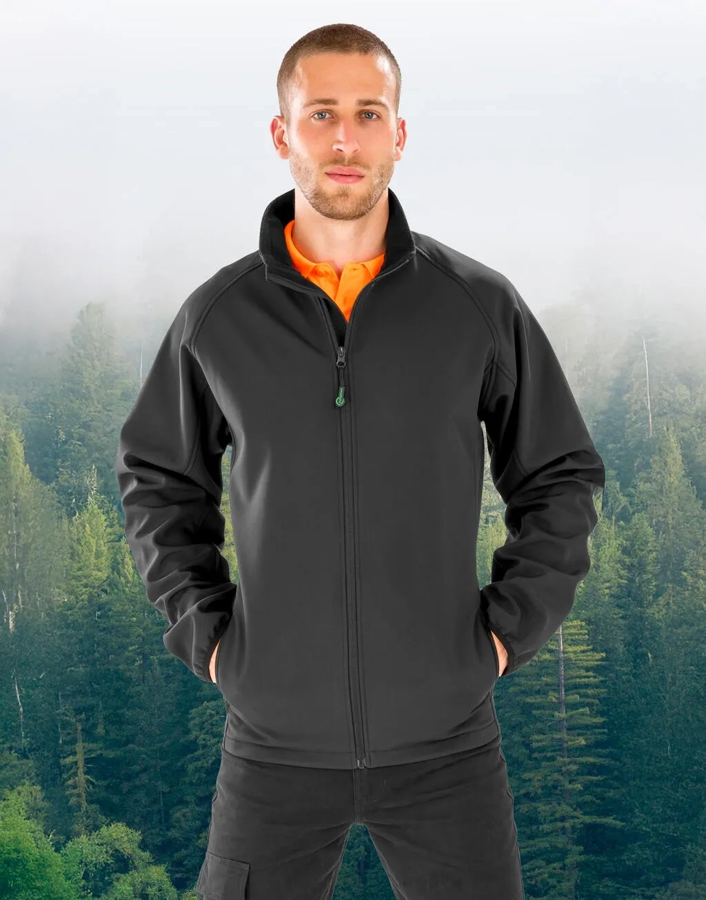 Men's Recycled 2-Layer Printable Softshell Jacket