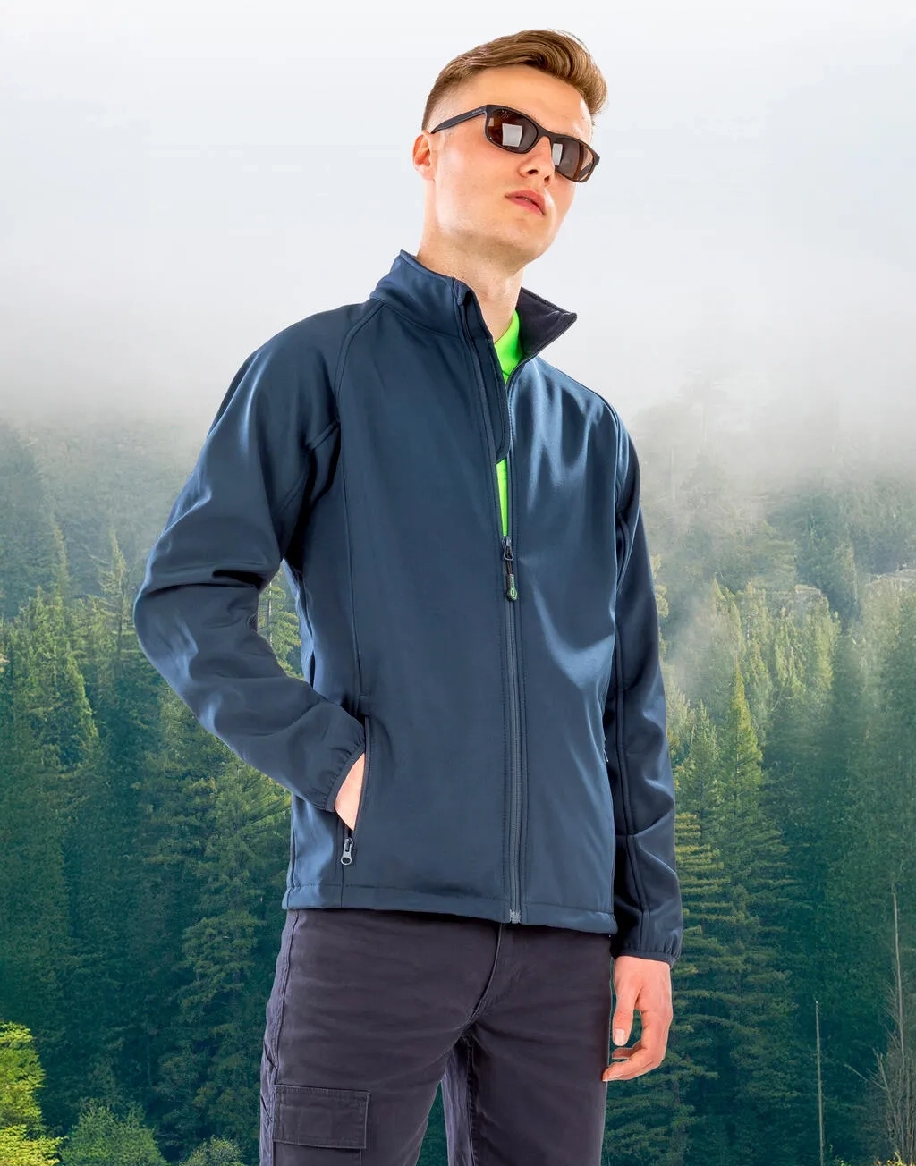 Men's Recycled 2-Layer Printable Softshell Jacket
