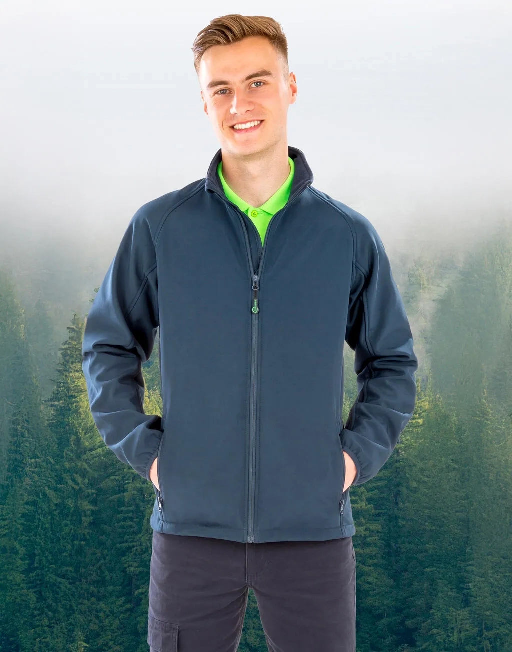 Men's Recycled 2-Layer Printable Softshell Jacket