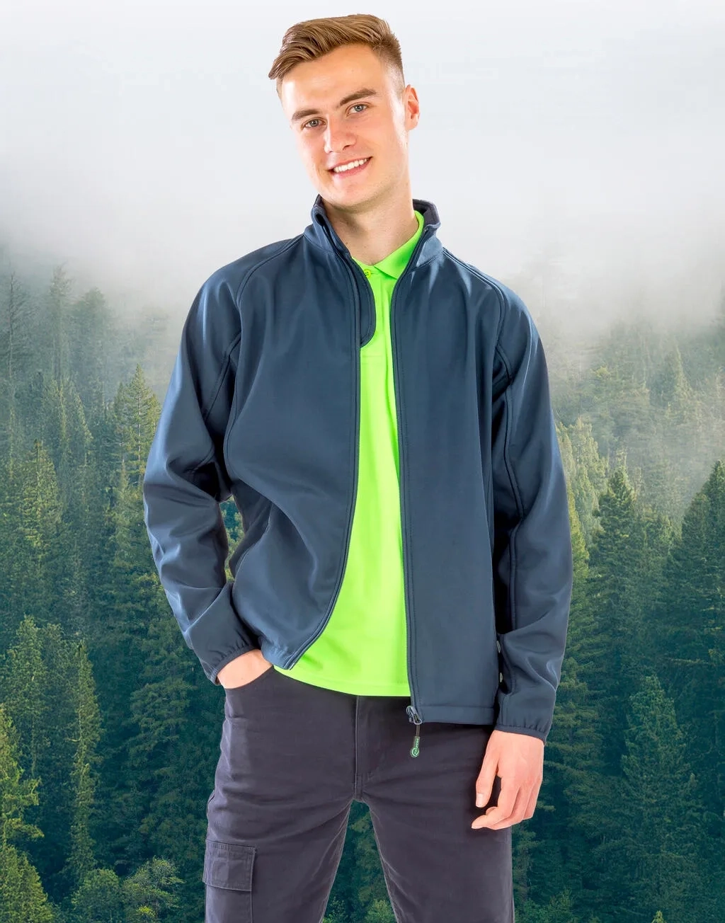 Men's Recycled 2-Layer Printable Softshell Jacket