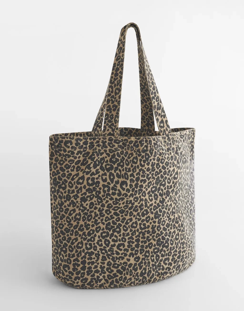 Leopard Print Canvas Shopper
