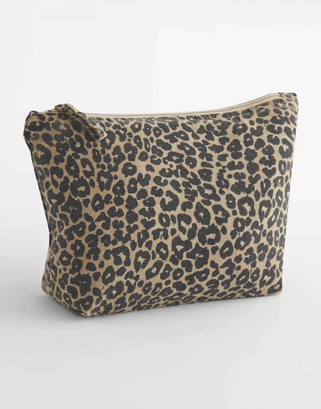 Leopard Print Canvas Accessory Bag