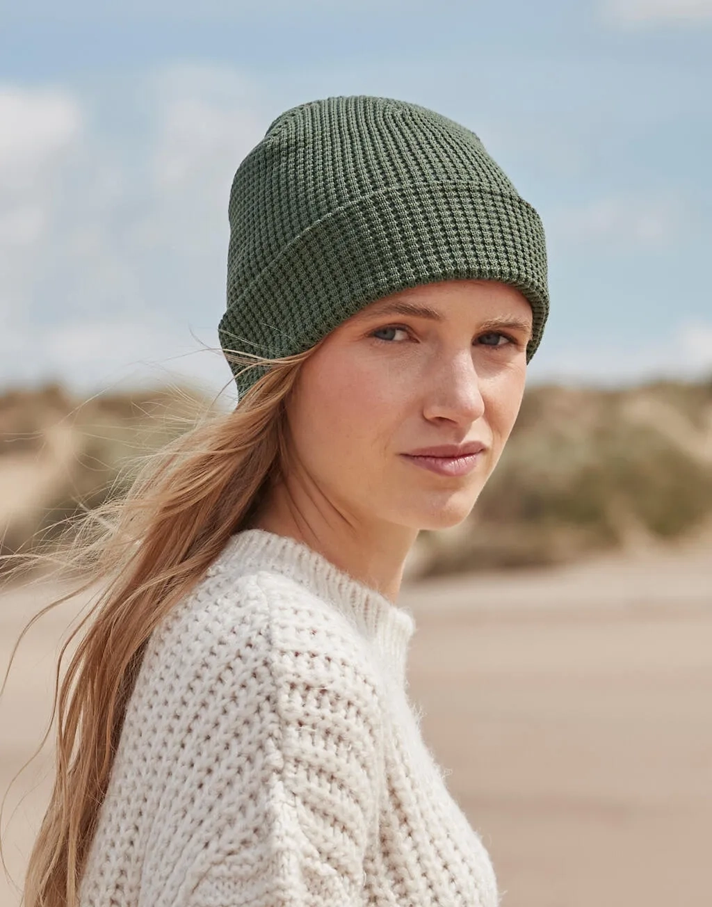 Organic Cotton Waffle Beanie