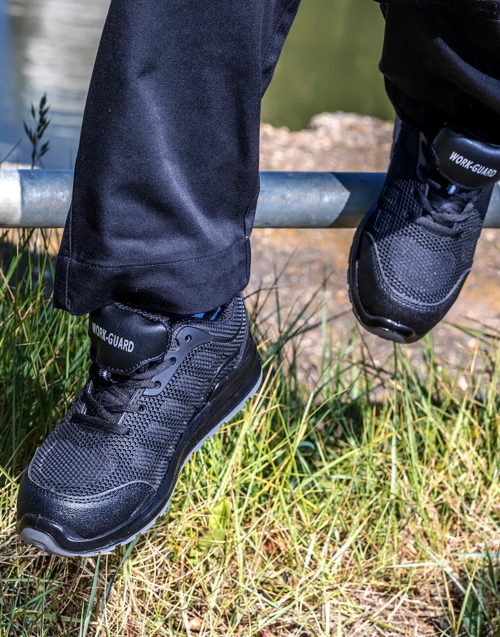 All Black Safety Trainer - size 3