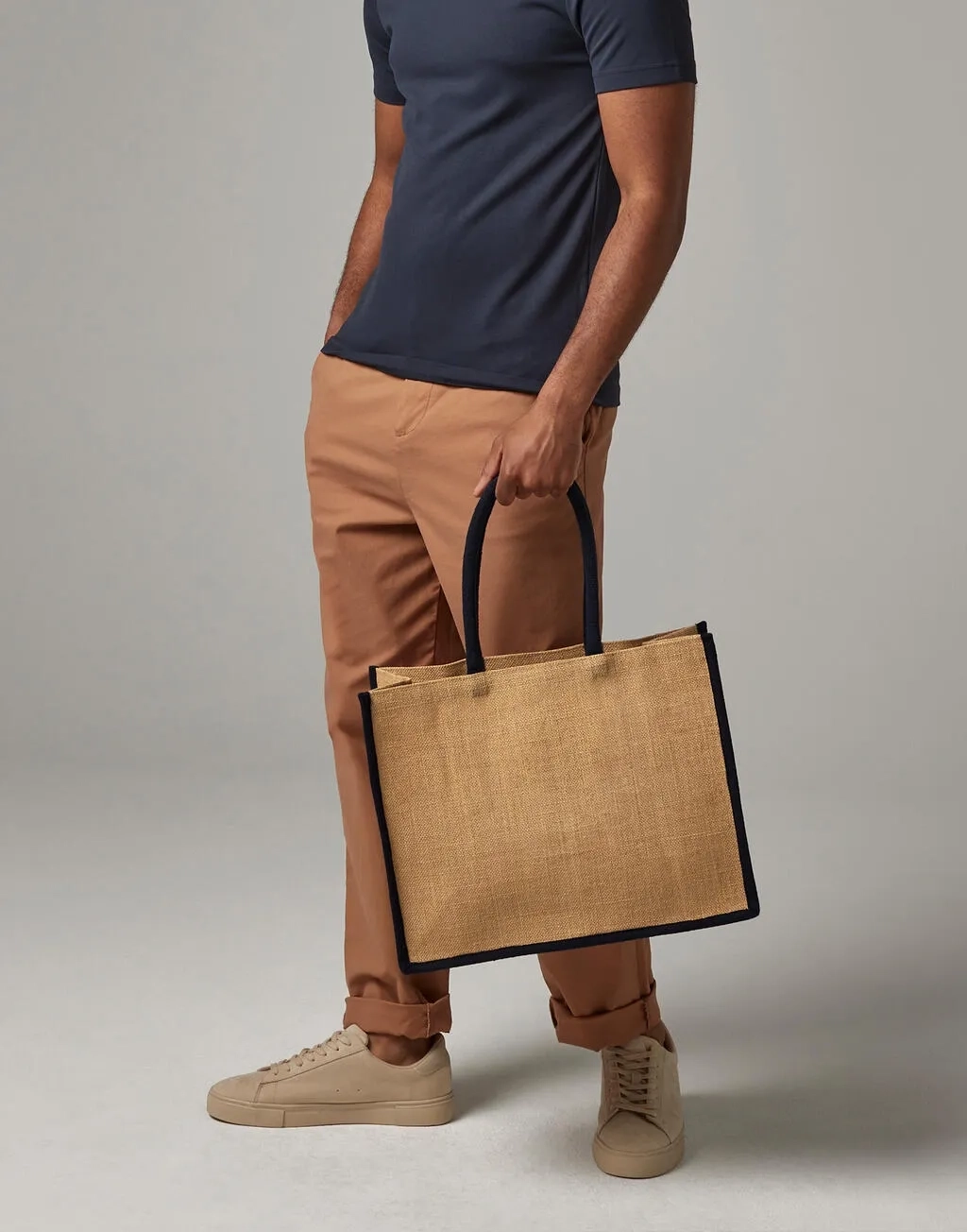 Natural Starched Jute Classic Shopper