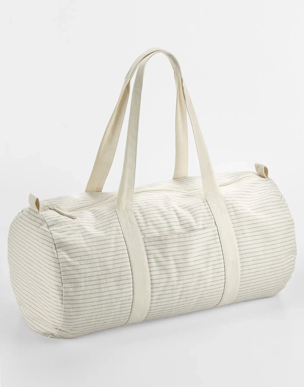 Striped Organic Cotton Barrel Bag