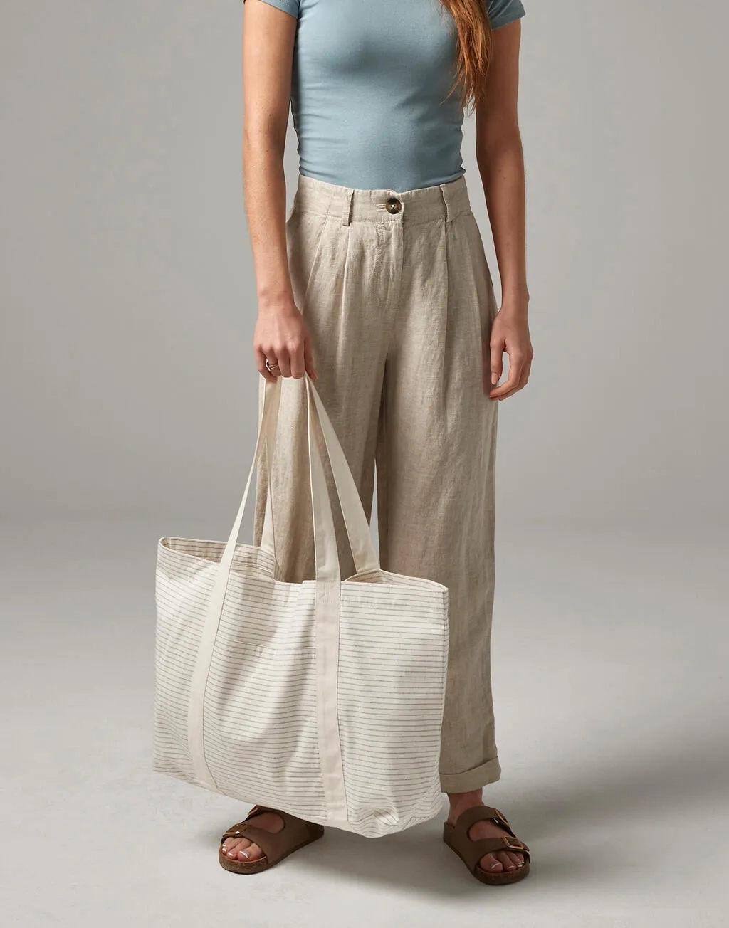 Striped Organic Cotton Shopper