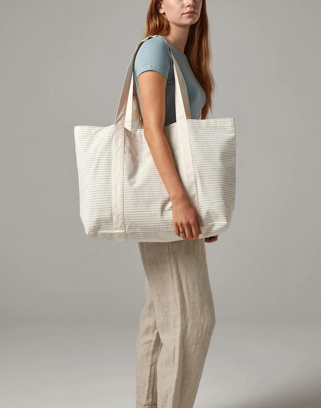 Striped Organic Cotton Shopper
