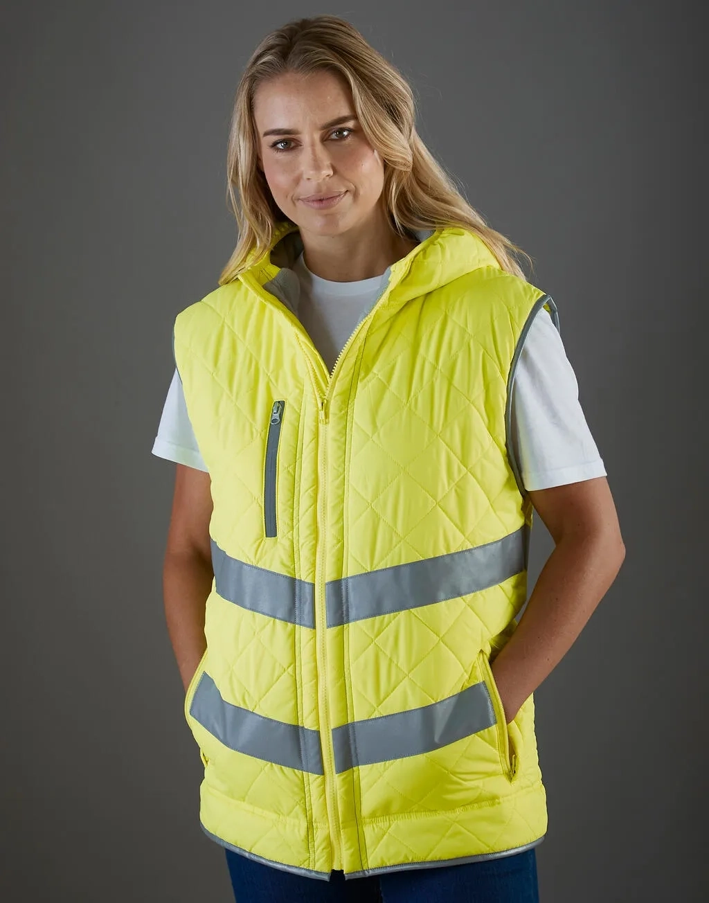 Fluo Kensington Hooded Gilet