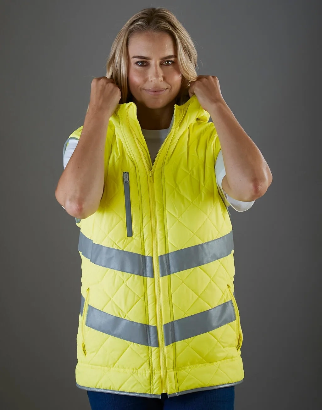 Fluo Kensington Hooded Gilet