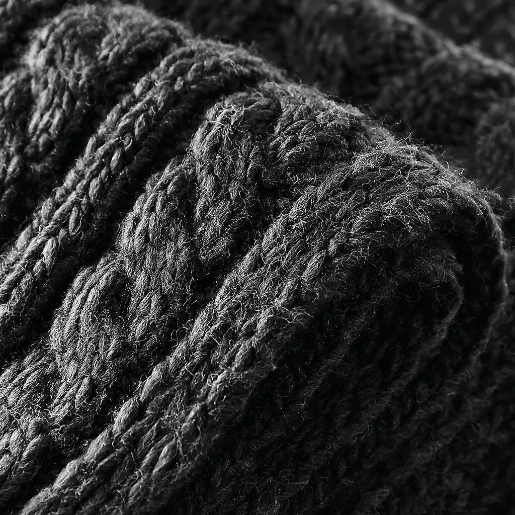 Cable Knit Melange Scarf