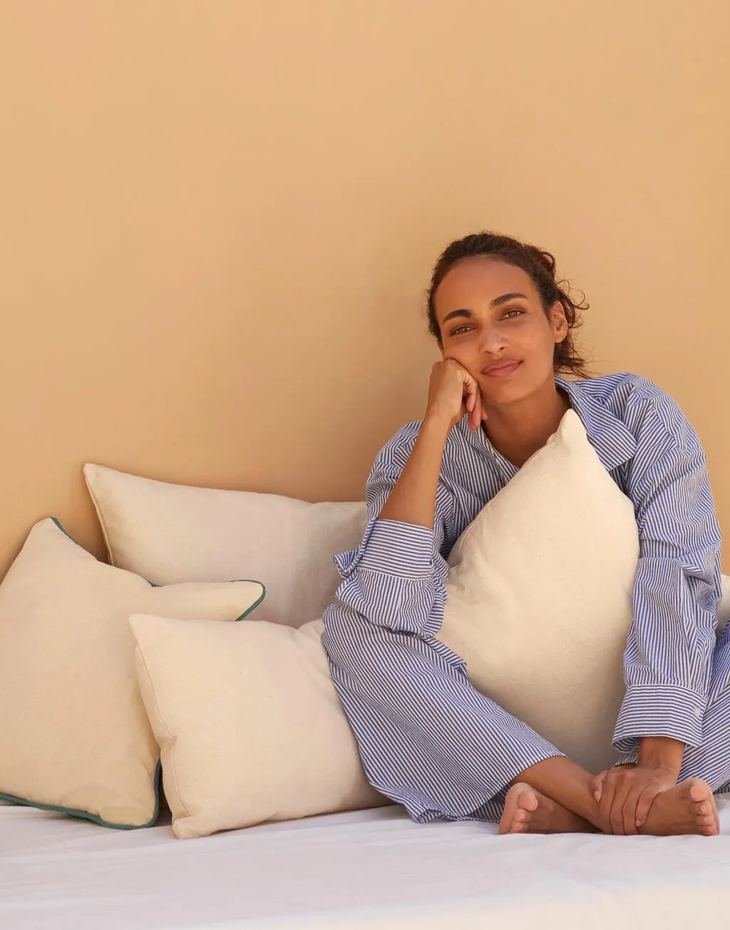 Fairtrade Cotton Piped Cushion Cover