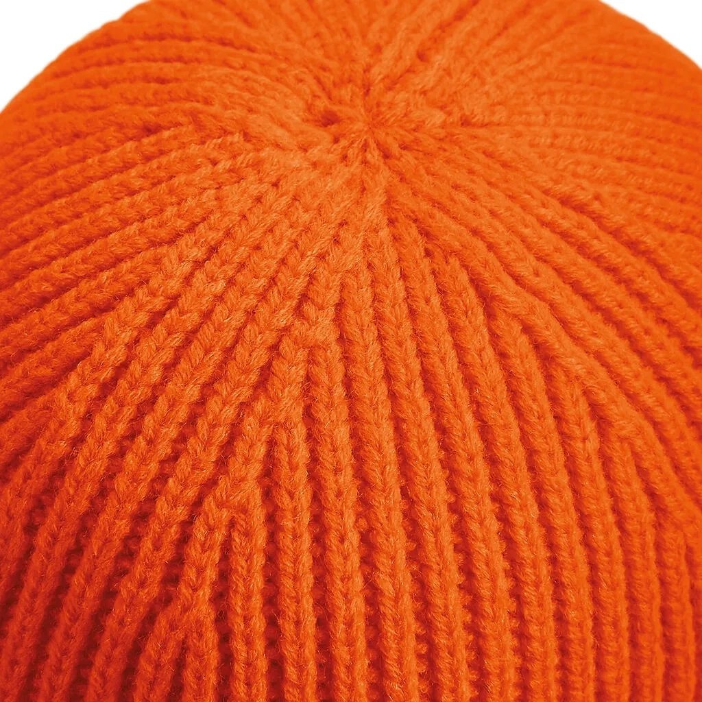 Engineered Knit Ribbed Beanie