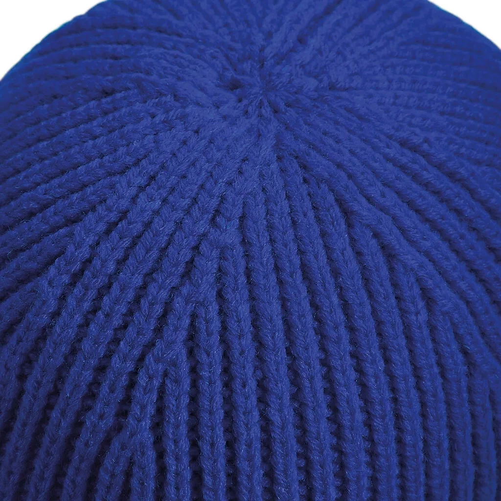 Engineered Knit Ribbed Beanie
