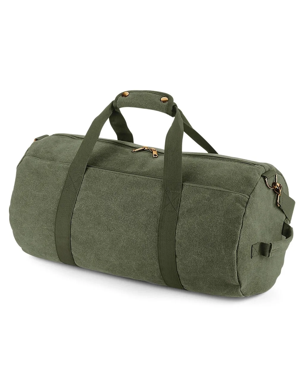 Vintage Canvas Barrel Bag