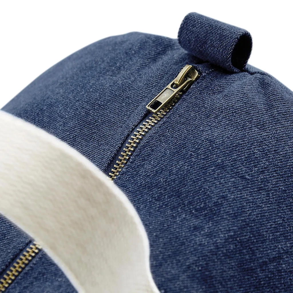 Denim Barrel Bag