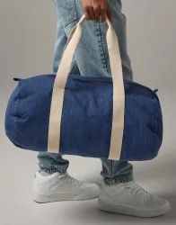 Denim Barrel Bag