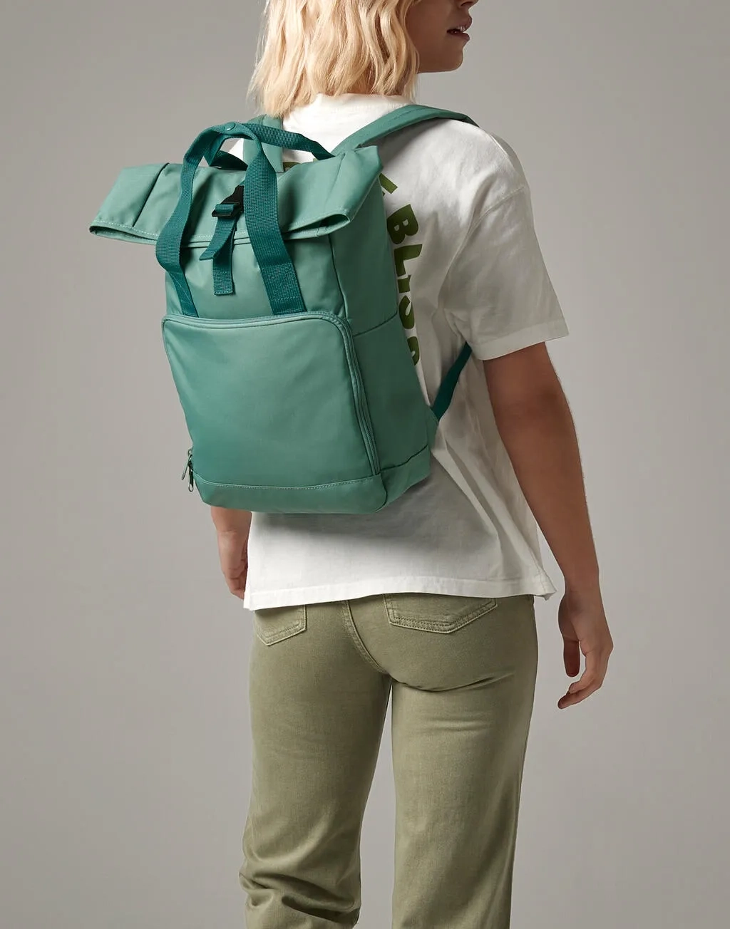 Recycled Twin Handle Roll-Top Backpack