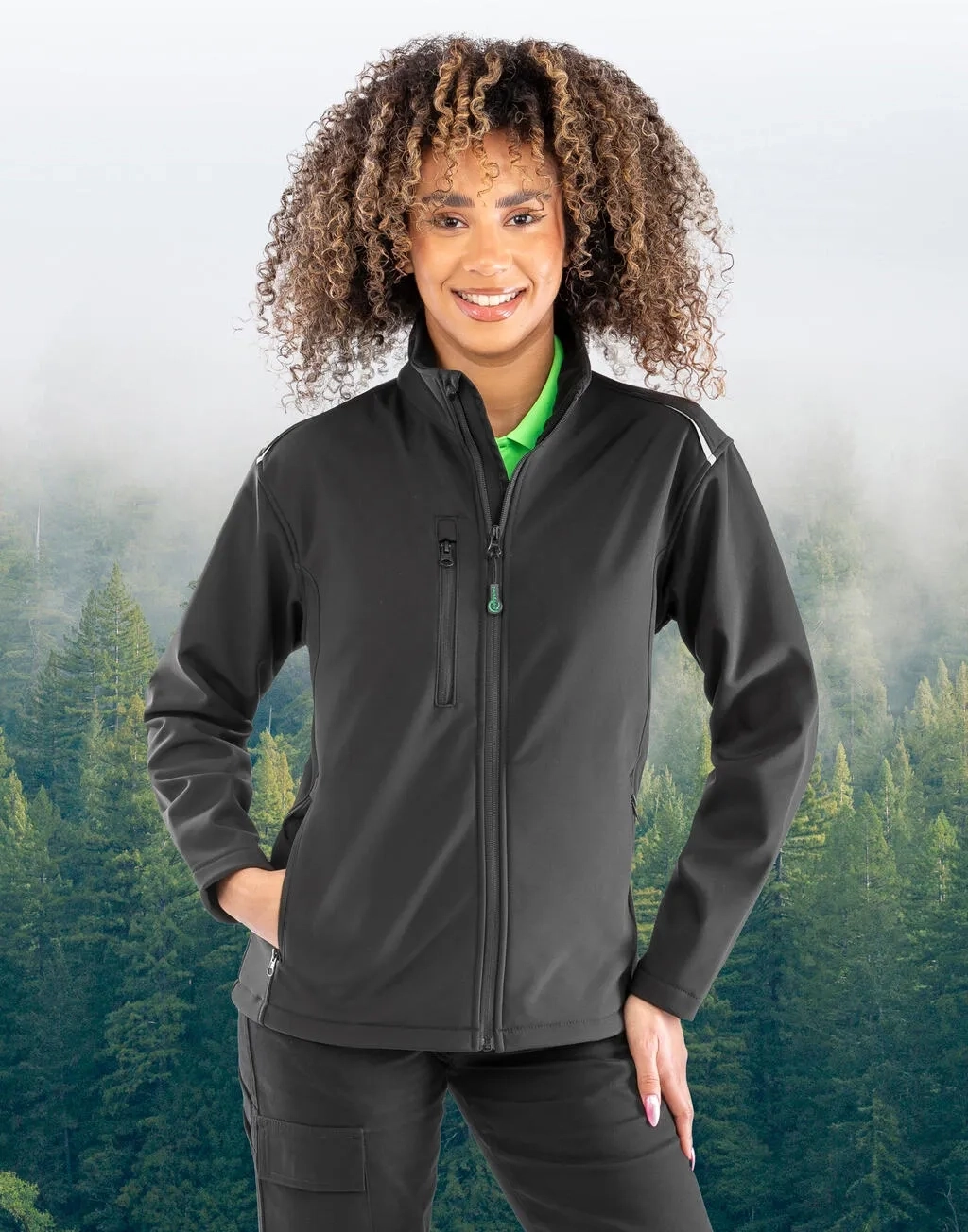 Womens Recycled 3-Layer Printable Softshell Jacket