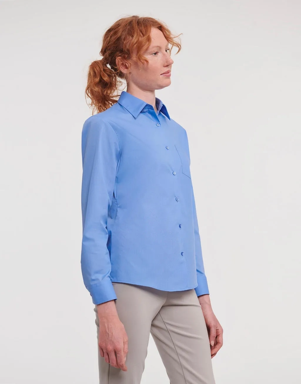 Ladies' LS Poplin Shirt
