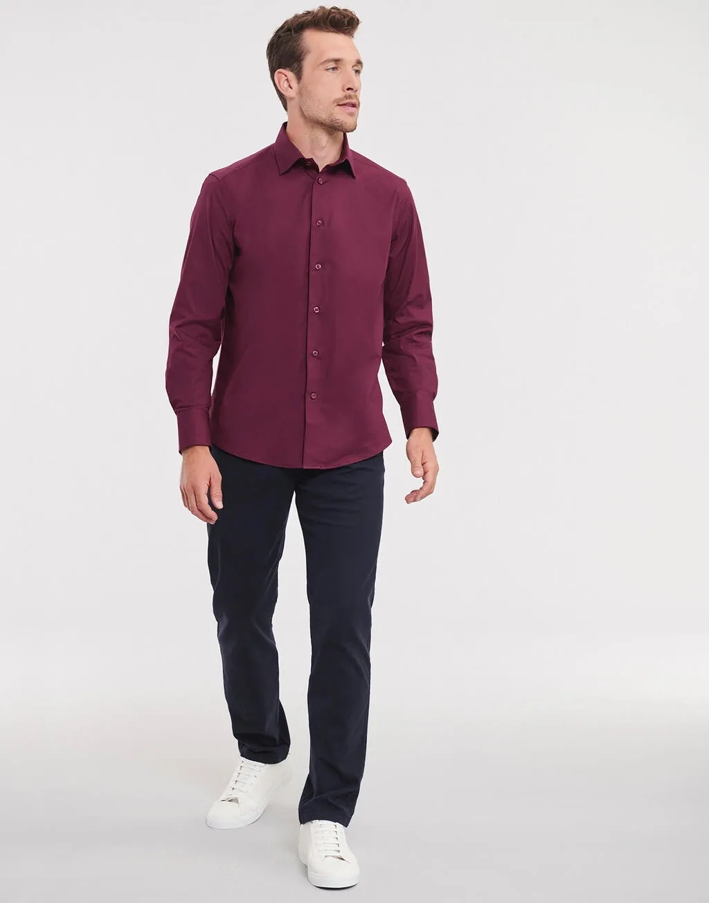 Fitted Long Sleeve Stretch Shirt