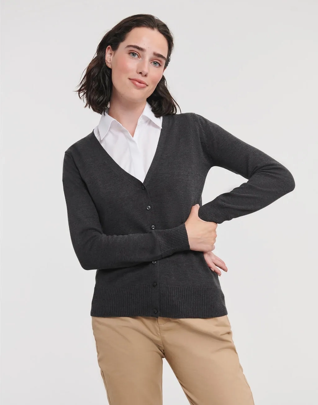 Ladies’ V-Neck Knitted Cardigan