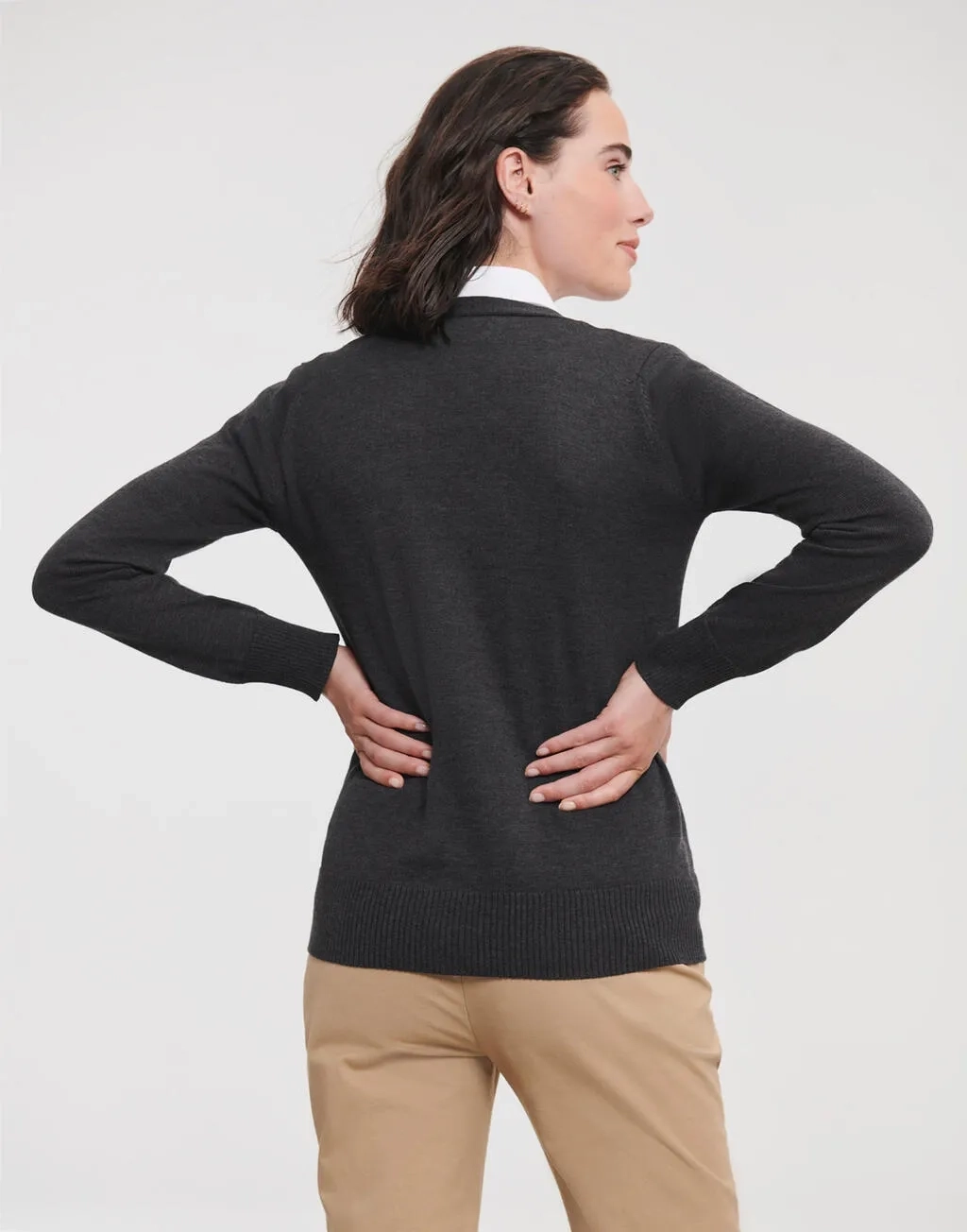 Ladies’ V-Neck Knitted Cardigan