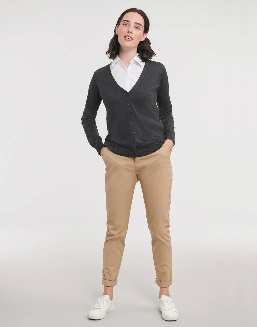 Ladies’ V-Neck Knitted Cardigan