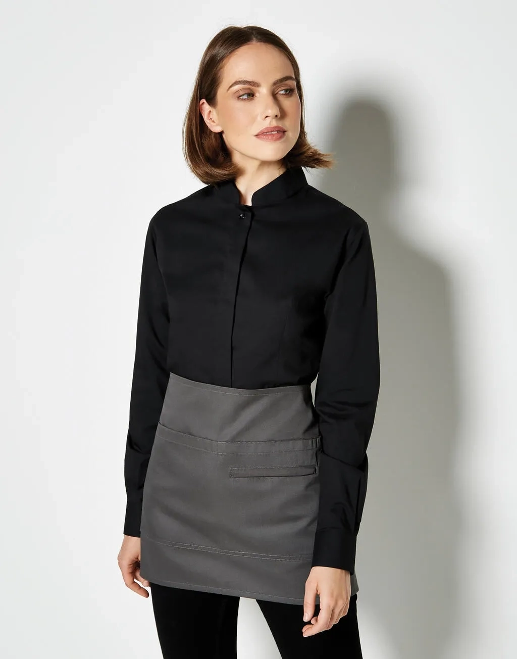 Women's Tailored Fit Mandarin Collar Shirt