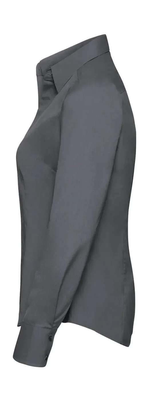 Ladies' LS Fitted Poplin Shirt