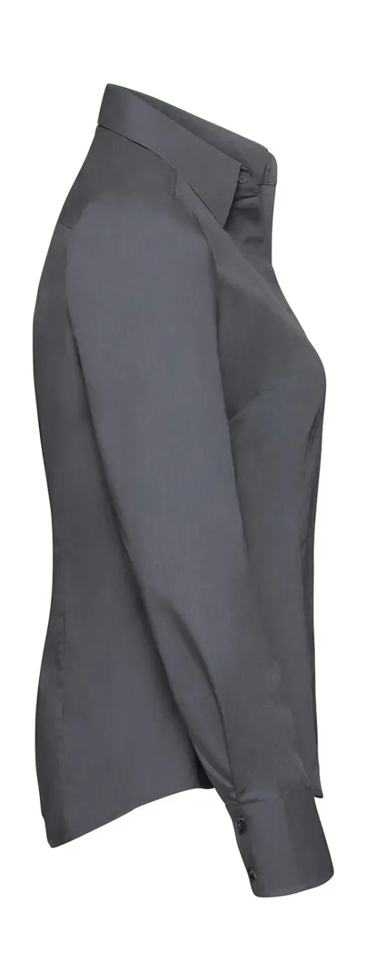 Ladies' LS Fitted Poplin Shirt