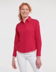 Ladies' LS Fitted Poplin Shirt