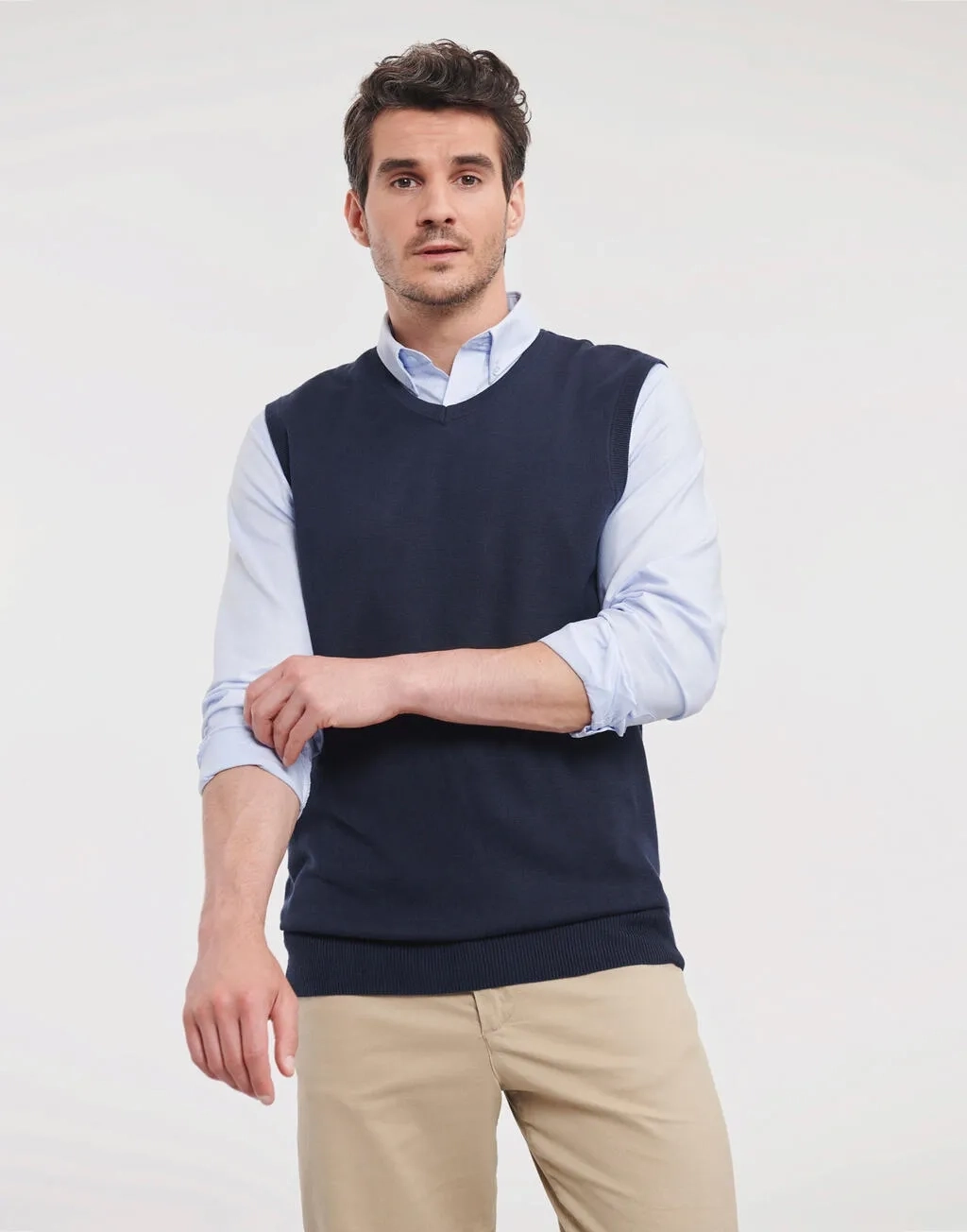 Adults' V-Neck Sleeveless Knitted Pullover