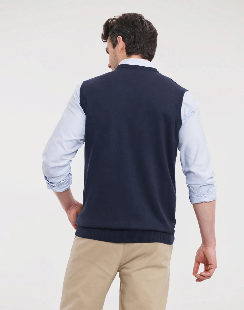 Adults' V-Neck Sleeveless Knitted Pullover