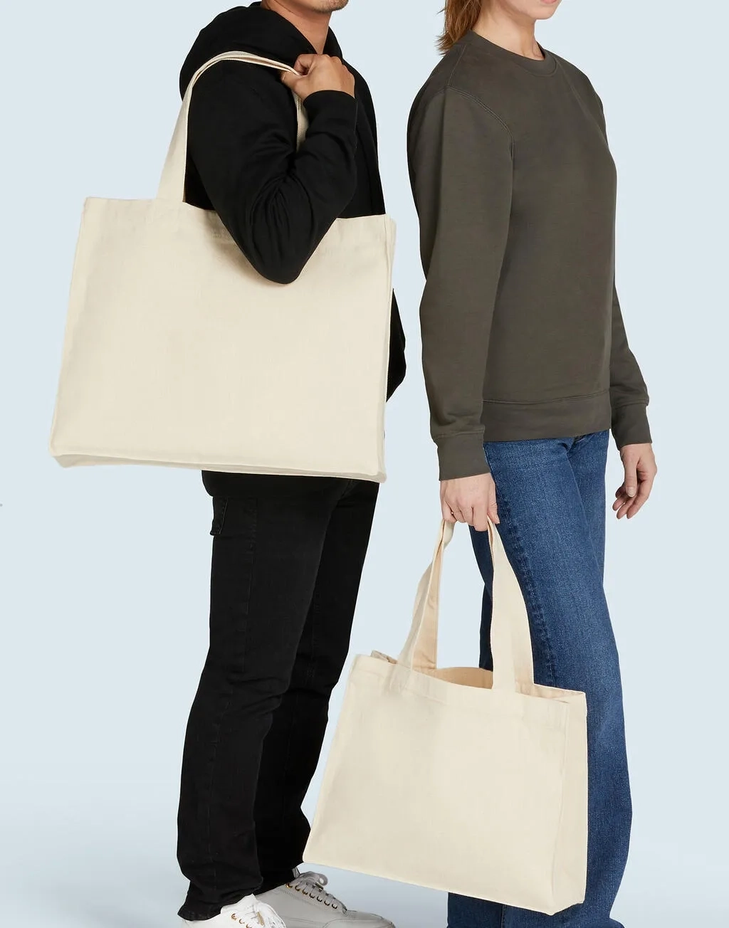 Canvas Wide Shopper with Fold LH