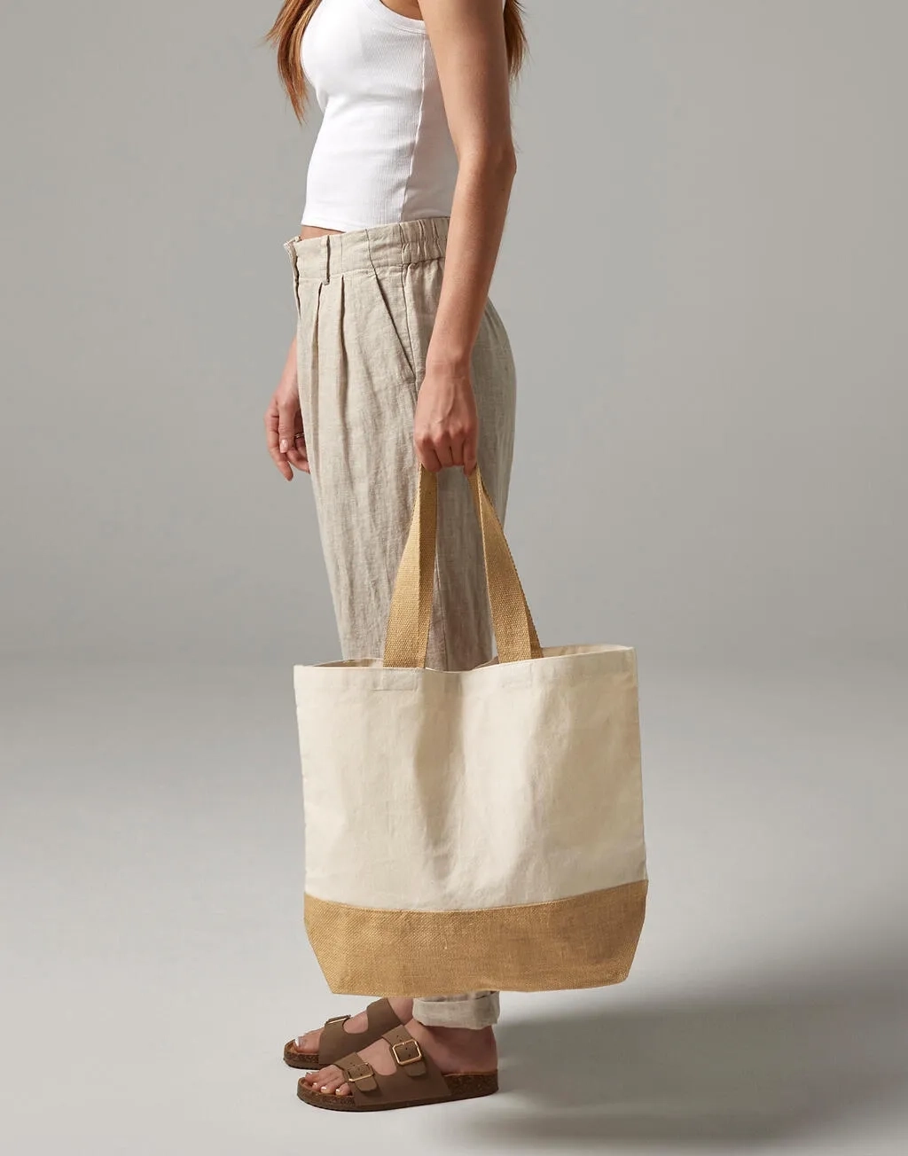 Jute Base Canvas Tote