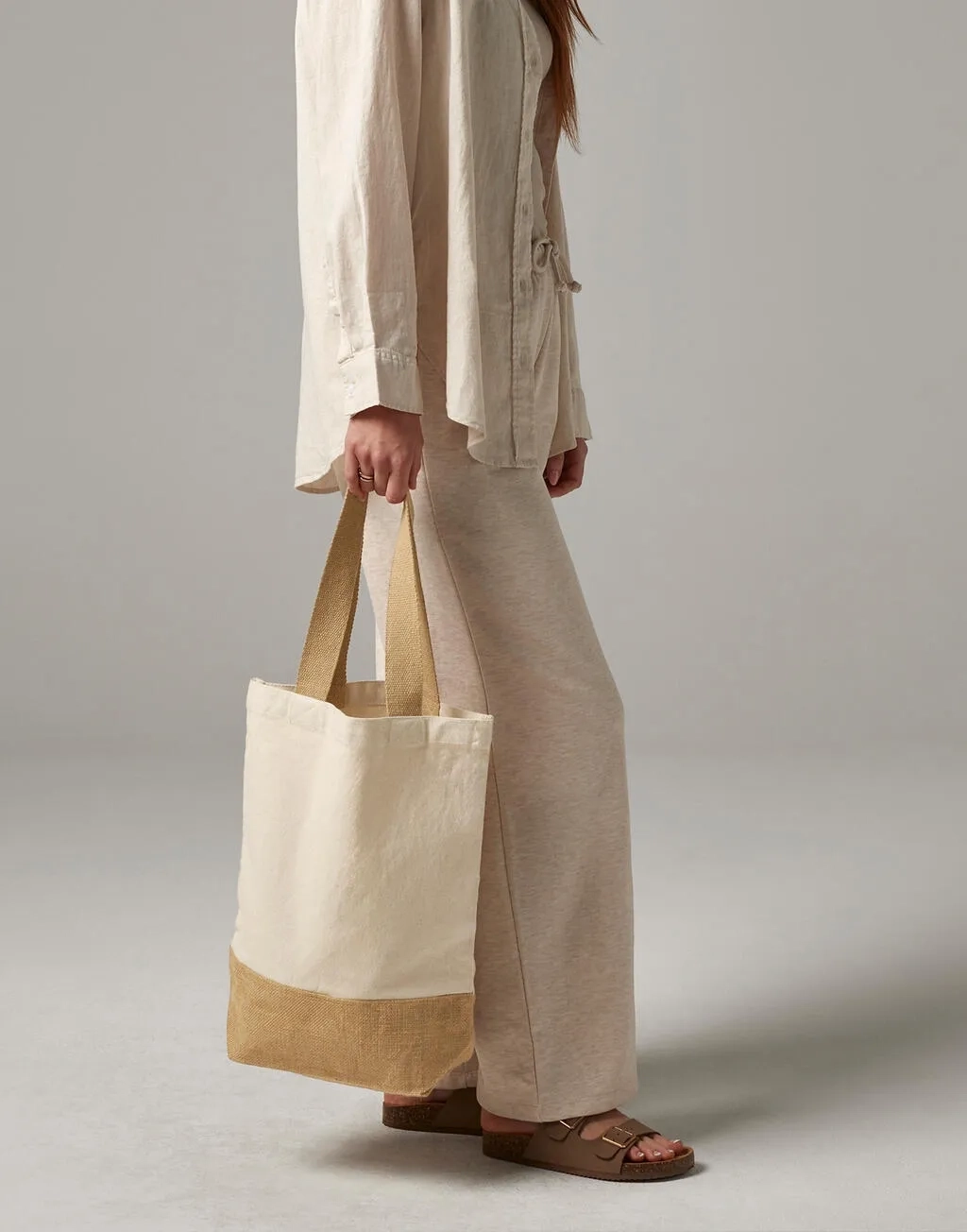 Jute Base Canvas Shopper