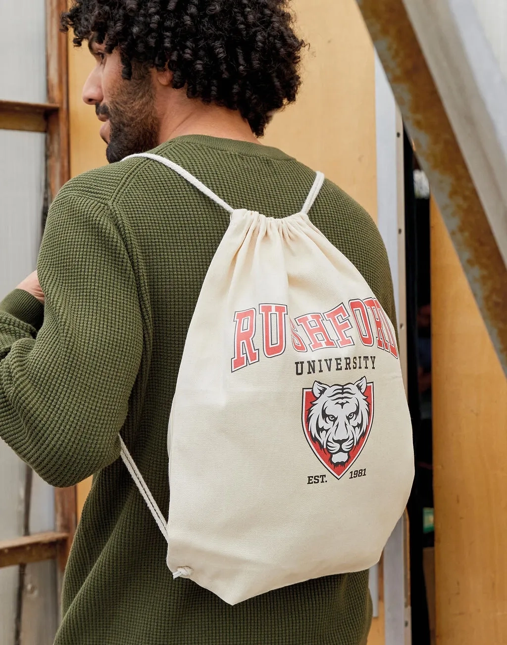 Baby Canvas Cotton Drawstring Backpack