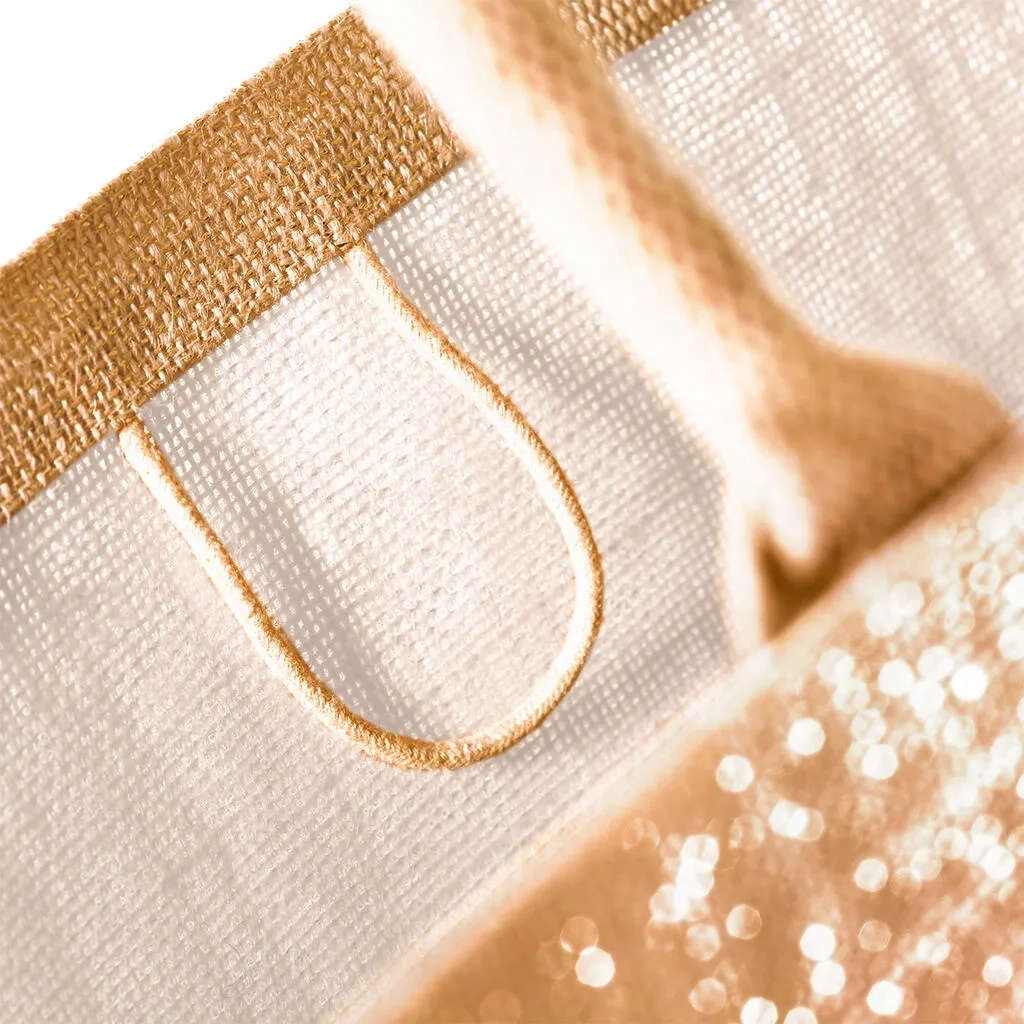 Shimmer Jute Shopper