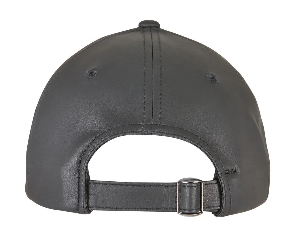 Synthetic Leather Alpha Shape Dad Cap