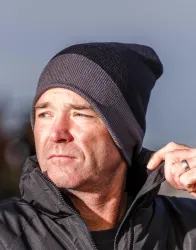 Recycled Black Compass Beanie