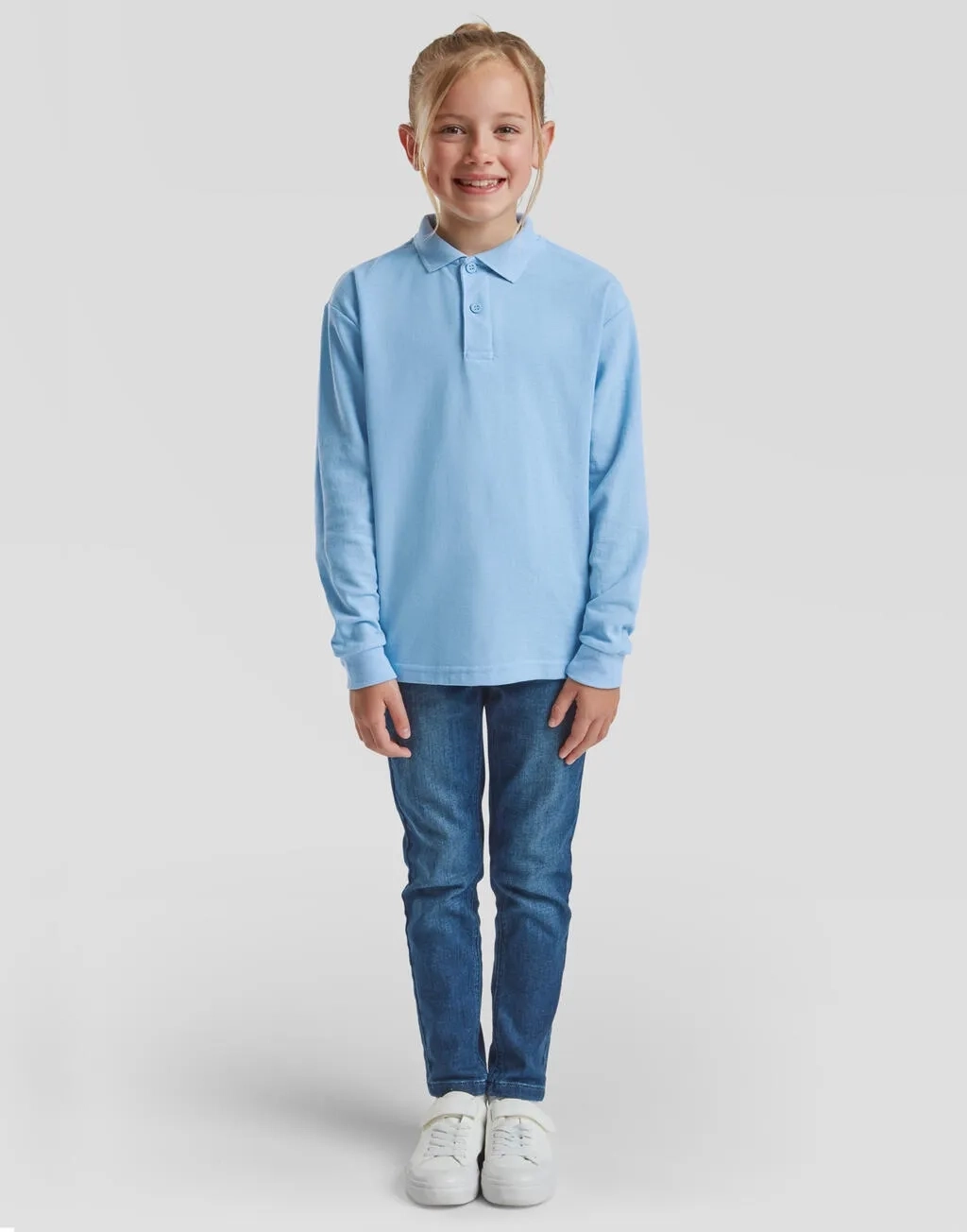 Kids 65/35 Long Sleeve Polo