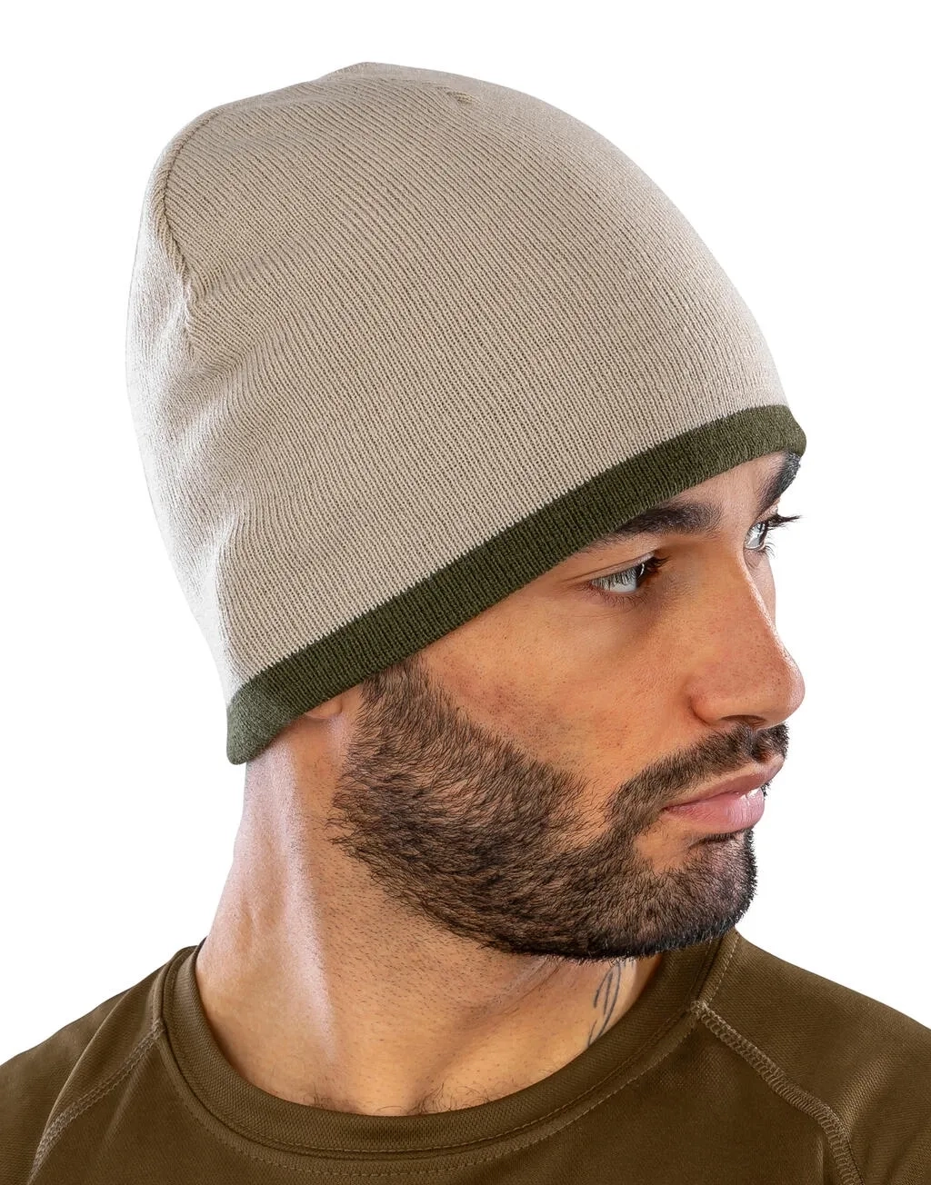 Soft Feel Cuffless Reversible Beanie